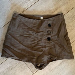 [NBH] Olive Green Button Down Skort - Size Small